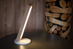 Modern Design Table Lamp Wooden Desk Light Dimmable Led Elegant Linear Wood Chandelier