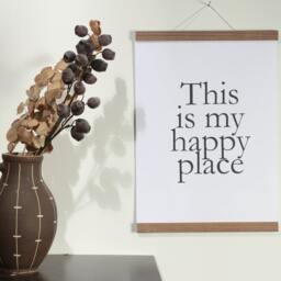 Poster Strip Din A1 - 59.6 cm Walnut - Din A0, A1, A2, A3, A4, A5, A6 Magnetic Gift With Magnets Wooden Frame Picture