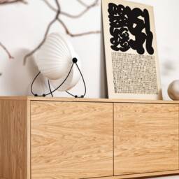 "Scandinavian Oak Sideboard, Tv Cabinet, Veneer 3 Doors, ""Primula" - thumbnail 3