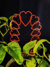 Houseplant Trellis, Hearts For Valentine's Day Gifts, Plant Decoration, 3D Printed Stake - thumbnail 1