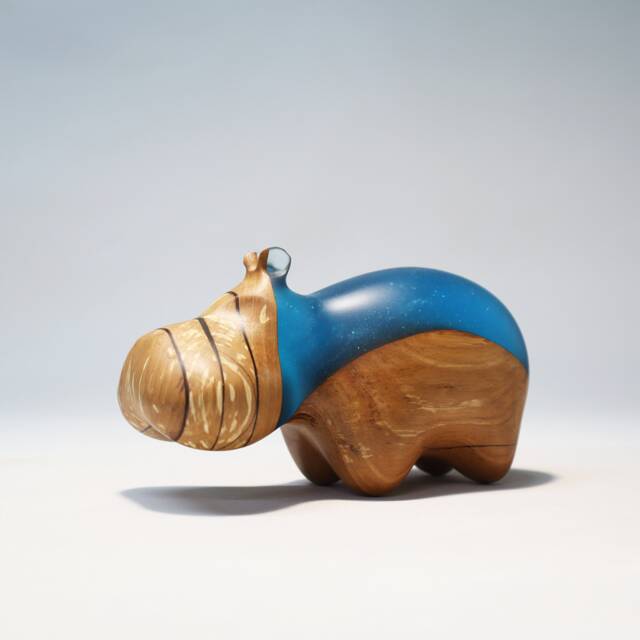 Duo Hippopotamus Sculpture - 2 - image 1