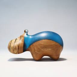 Duo Hippopotamus Sculpture - 2 - thumbnail 4