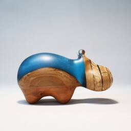 Duo Hippopotamus Sculpture - 2 - thumbnail 2