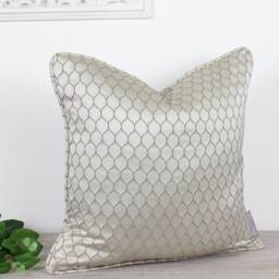 Neon Sand Beige Honeycomb Patterned Cushion - thumbnail 3