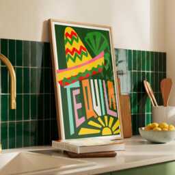Tequila Art Print/Cocktail Wall For Kitchen Bar Gallery Colourful - thumbnail 2