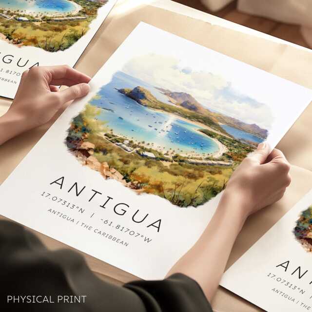 Antigua Print, Painting, Travel Gift, Art Wall Hanging, Home D??cor Art, Caribbean Cruise Memory, Engagement Gift - image 1