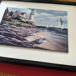 "Lighthouse Ceramic Wall Art Tile, 8"" By 12" - thumbnail 4