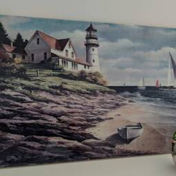 "Lighthouse Ceramic Wall Art Tile, 8"" By 12" - thumbnail 3