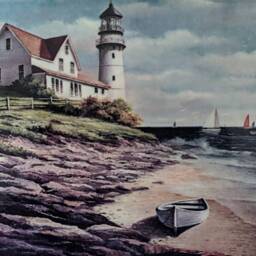 "Lighthouse Ceramic Wall Art Tile, 8"" By 12" - thumbnail 2