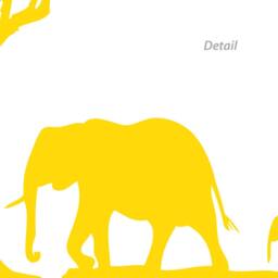 Elephant Family Wall Decal African Savanna Scene, Kids Bedroom Decor - thumbnail 3
