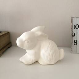 Ceramic Rabbit, Ready To Paint, Bisque, Bunny Coin Bank, Gift For Kids
