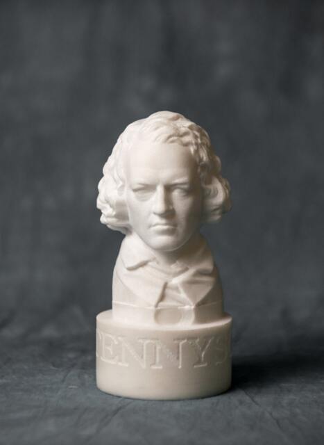 Alfred Tennyson Bust Carved Greek Marble Statue Artist Sculpture - image 1