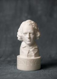 Alfred Tennyson Bust Carved Greek Marble Statue Artist Sculpture - thumbnail 1