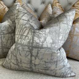 Timeless Grey Cushion Cover, Abstract Pillow Cover For Sofa Or Bed, Double Sided - Designer Fabric Kyla/John Lewis - thumbnail 2