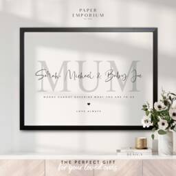 Mum Wall Print Gift, Customised, Gift For Mum, Print, Poster, D??cor , Special Custom Family #317 - thumbnail 1