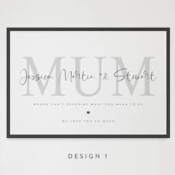 Mum Wall Print Gift, Customised, Gift For Mum, Print, Poster, D??cor , Special Custom Family #317 - thumbnail 2