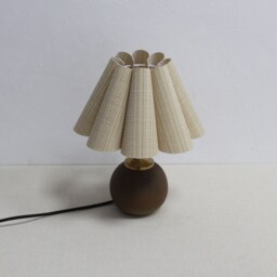 Duzy Handmade Khaki Stripes Fabric With Brown Ceramic Lamp For Home Furnishing46# - thumbnail 2