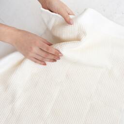 "Off-White Linen Waffle Bath Mat - Absorbent Farmhouse Bathmat - 20""x29"