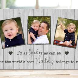 Dad Photo Gift, Father's Day First Fathers Day, Daddy New Custom Frame, Lucky Quote - thumbnail 3