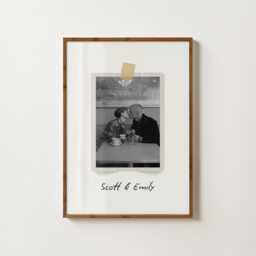 Personalised Photo Mat Polaroid Mount Style Print - Custom Gift Photobooth Keepsake Wall Art For Family, Couple, Baby Decor - thumbnail 1
