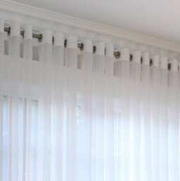 "Grommet Faux Linen Drapery ""Lucky"