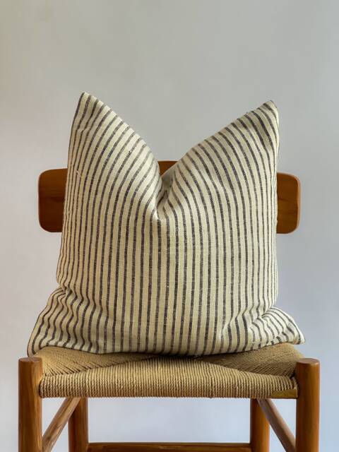 Hand Woven Natural Fiber Pillow Cover - image 1