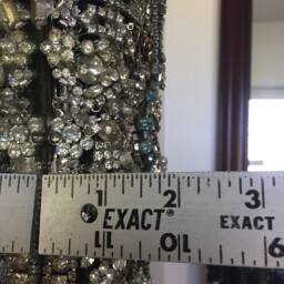 Wall Mirror-Authentic Vintage Rhinestone Jewelry - thumbnail 4
