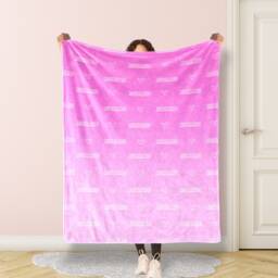 Personalized Name Blanket Pattern Blanket, Birthday Gift, Baby Single Sided Printing Christmas Gift - thumbnail 1