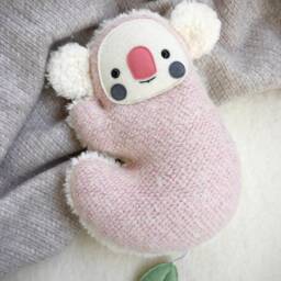 Koala Music Box - Baby Gift For Birth Or Christening With Choice Of Melody Girls, Pink Handmade From Cotton Plush - thumbnail 3