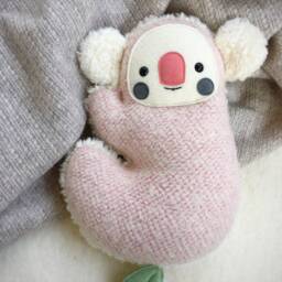 Koala Music Box - Baby Gift For Birth Or Christening With Choice Of Melody Girls, Pink Handmade From Cotton Plush - thumbnail 4