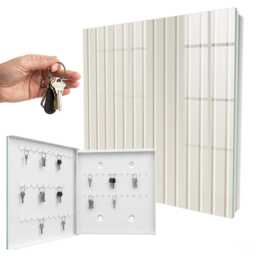 Vertical Stripes Key Cabinet For Home, Beige Box Wall, Minimalist Backgrounds & Patterns, Lovers Of Minimalism - thumbnail 2