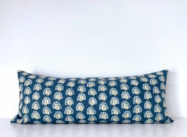 Kola Stencil Slate Lumbar Pillow Cover/Available in Throw, Bolster, Euro Sham Covers - image 1