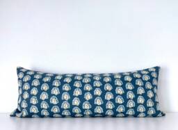 Kola Stencil Slate Lumbar Pillow Cover/Available in Throw, Bolster, Euro Sham Covers - thumbnail 1