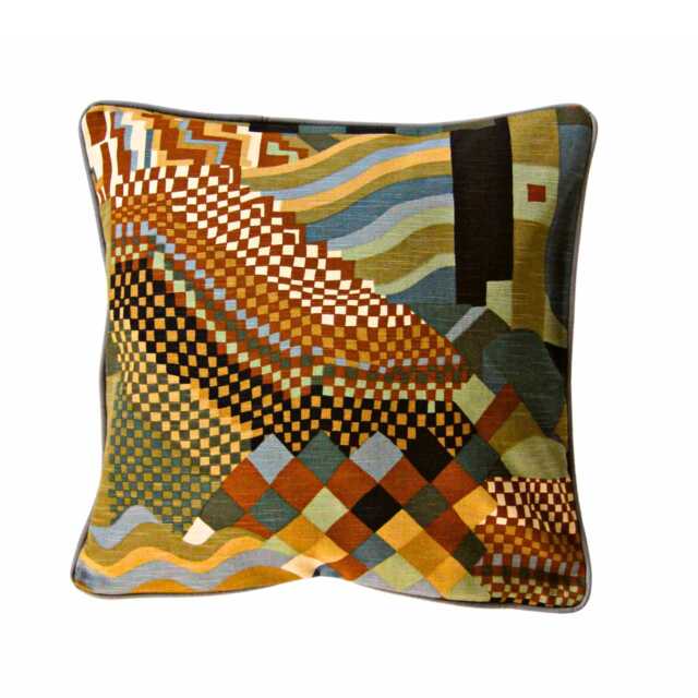 Liberty Bauhaus Cushion Cover Collier Campbell Linen Pillow, 60S Design - image 1