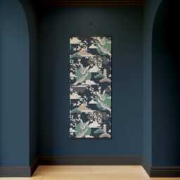 Crane & Cherry Blossom Tapestry - Wall Hanging Unique Art - thumbnail 3