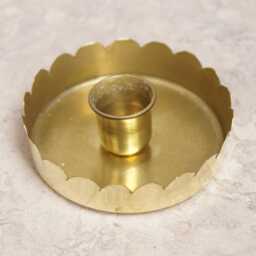 Gold-Plated Brass Candlestick - thumbnail 3