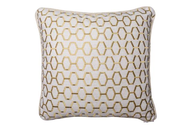 Honeycomb Gold Throw Pillow - image 1