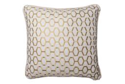 Honeycomb Gold Throw Pillow - thumbnail 1