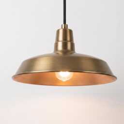 Hanging Light - Luxury Antique Brass With Vintage Industrial Dome Design - Elegant Ceiling Lighting For Living Room & Kitchen - thumbnail 3