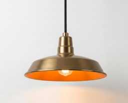 Hanging Light - Luxury Antique Brass With Vintage Industrial Dome Design - Elegant Ceiling Lighting For Living Room & Kitchen - thumbnail 1
