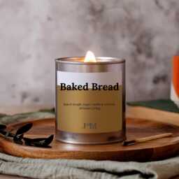 Baked Bread Wood Wick Candle, Freshly Scented - thumbnail 1