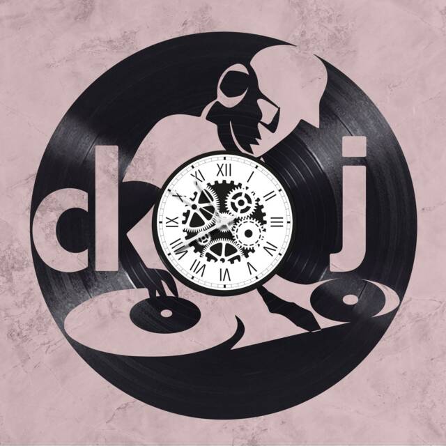 Handmade 33-Rpm Vinyl Wall Clock/Dj Theme, Music, Profession, Song, Party, Singer - image 1