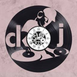 Handmade 33-Rpm Vinyl Wall Clock/Dj Theme, Music, Profession, Song, Party, Singer