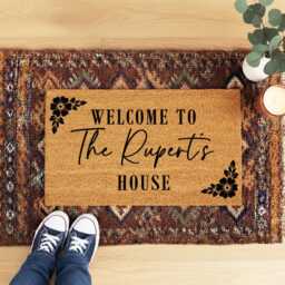 Custom Family Name Doormat - Wedding Gift For Couple - thumbnail 2