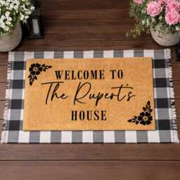 Custom Family Name Doormat - Wedding Gift For Couple - thumbnail 3
