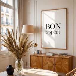 Bon Appetit Print - Elegant Kitchen & Dining Room Wall Art - Unframed - thumbnail 2