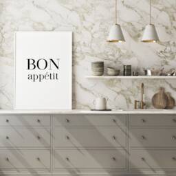 Bon Appetit Print - Elegant Kitchen & Dining Room Wall Art - Unframed - thumbnail 3