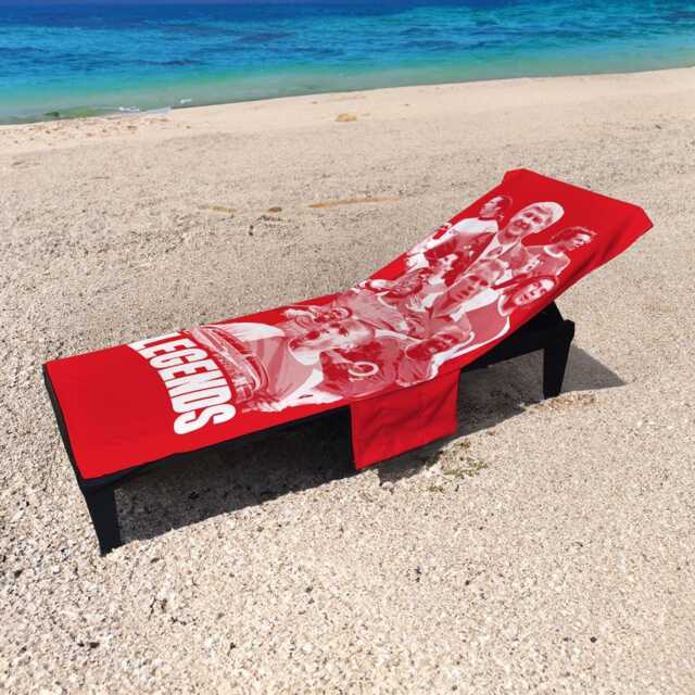 The Gooners - Player Montage Red Football Sunbed Towel With Pockets - image 1