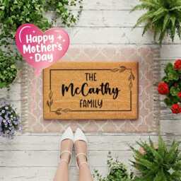 Family Name Door Mat Gift For Mother's Day - thumbnail 1