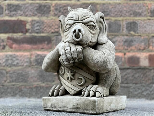 Guardian Gargoyle Statue Concrete Figurine Cement Dog Outdoor Gothic Deco Stone Garden Sculpture Gargoyle Garden Sculpture - image 1